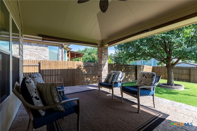 2935 Angelina Dr, Round Rock, TX 78665 - fenced backyard with a patio