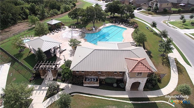 2935 Angelina Dr, Round Rock, TX 78665 - drone / aerial view of a pool area