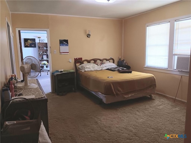 view of carpeted bedroom