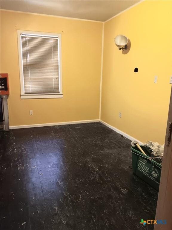 empty room featuring dark hardwood / wood-style floors