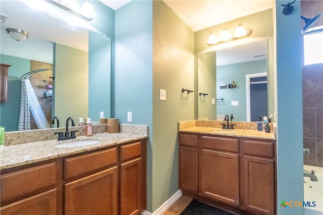 2529 Nolan Creek St, Temple, TX 76504 - full bath with tiled shower and two vanities