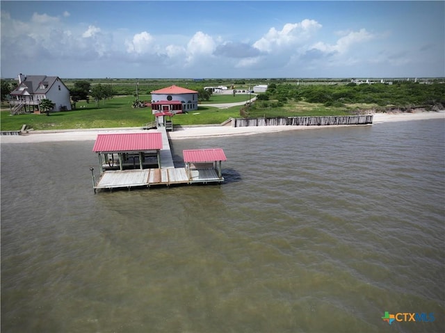 430 N Blackburn Ave, Port Lavaca, TX 77979 - dock with a water view and boat lift