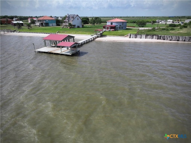 430 N Blackburn Ave, Port Lavaca, TX 77979 - water view featuring a boat dock