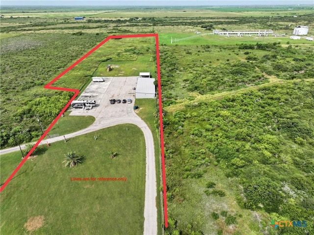 430 N Blackburn Ave, Port Lavaca, TX 77979 - aerial view of sparsely populated area with property boundaries highlighted