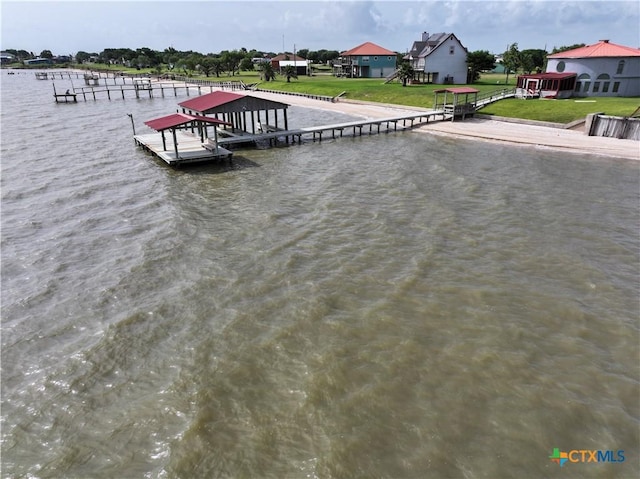 430 N Blackburn Ave, Port Lavaca, TX 77979 - dock with a water view and a yard