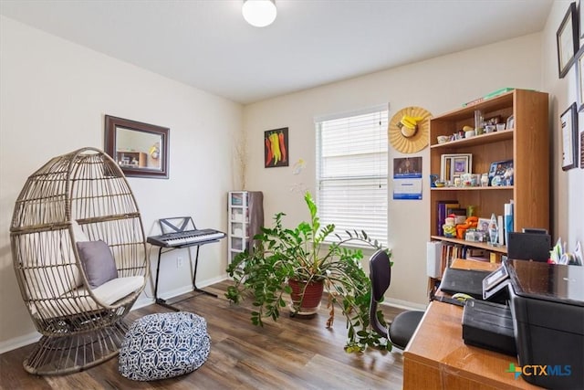 212 Nairm Ln, Temple, TX 76502 - office with baseboards and wood finished floors