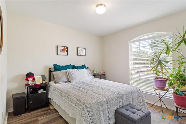 212 Nairm Ln, Temple, TX 76502 - bedroom with wood finished floors and baseboards