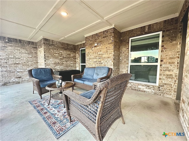 view of patio / terrace featuring an outdoor living space