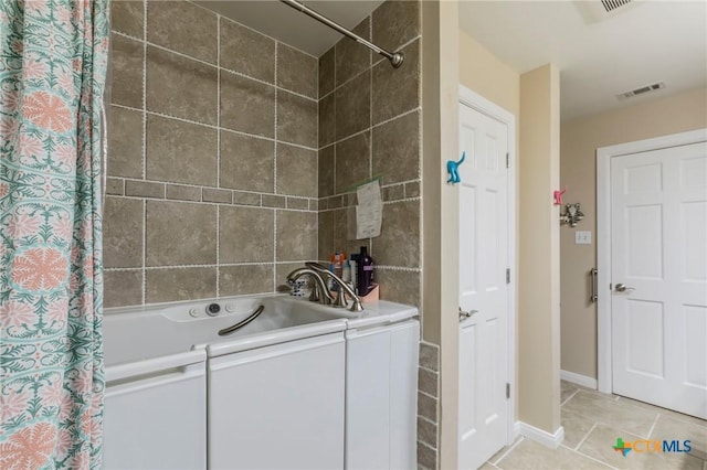 bathroom featuring tile patterned floors