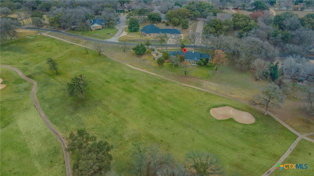 birds eye view of property featuring a rural view