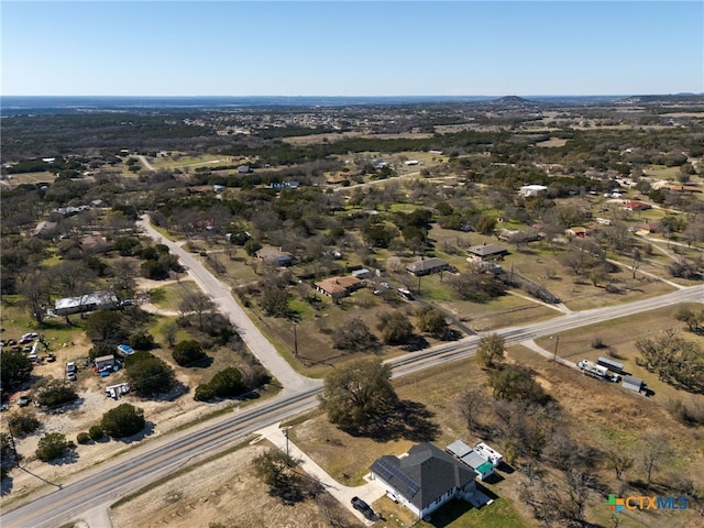 drone / aerial view with a rural view