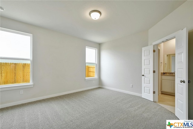 view of carpeted empty room