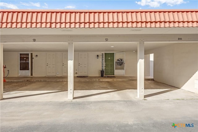 garage with covered parking