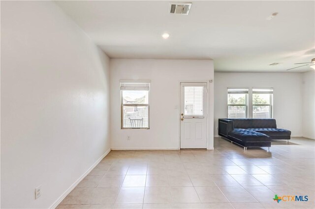 3802 Endicott Dr, Killeen, TX 76549 - entryway with light tile patterned floors and a ceiling fan