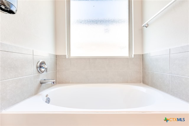 bathroom with a washtub