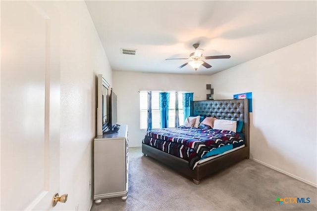 3802 Endicott Dr, Killeen, TX 76549 - carpeted bedroom with ceiling fan and baseboards