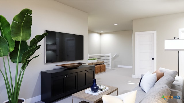 view of carpeted living room