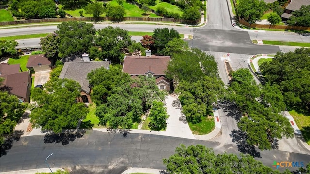 aerial view of residential area