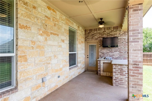 2508 Mugho Dr, Harker Heights, TX 76548 - view of patio / terrace with a ceiling fan