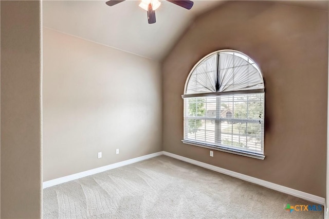 2508 Mugho Dr, Harker Heights, TX 76548 - carpeted spare room featuring a ceiling fan and lofted ceiling