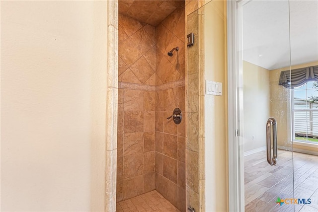 444 E Maxwell Ditch Rd, Port Lavaca, TX 77979 - bathroom with a shower stall and baseboards