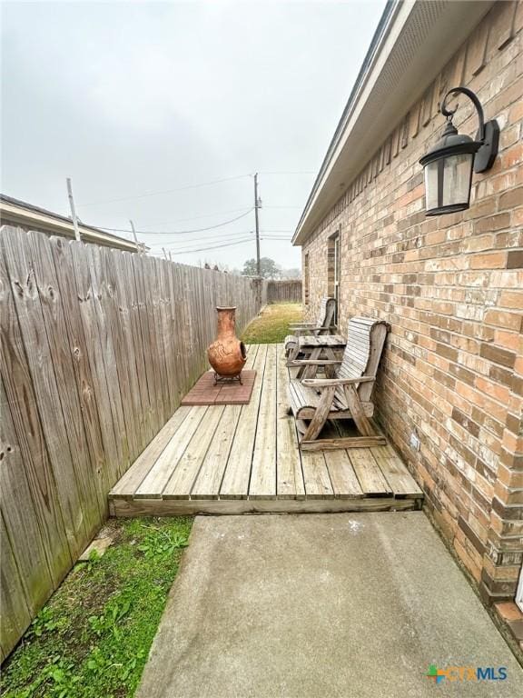 view of wooden terrace