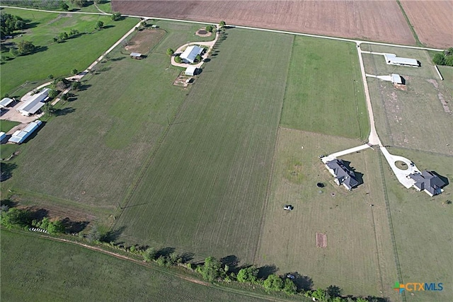 bird's eye view featuring a rural view