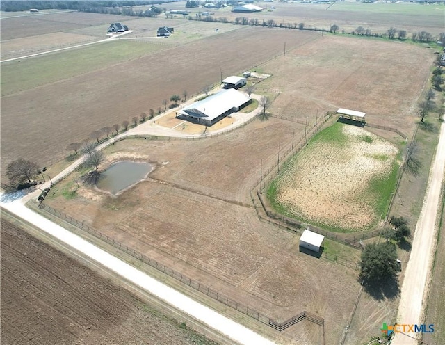 bird's eye view with a rural view