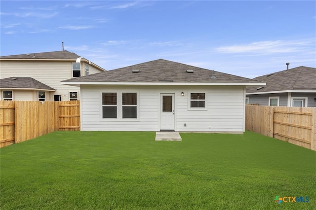 124 Linnet Ln, Maxwell, TX 78656 - back of house with a fenced backyard