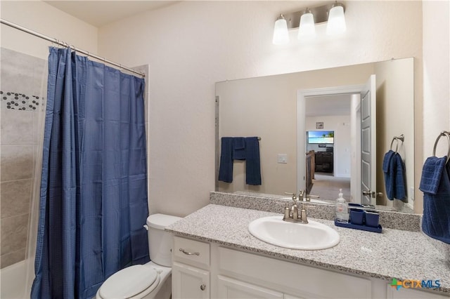 29121 Ismorada, San Antonio, TX 78260 - full bath featuring vanity, toilet, and shower / tub combo