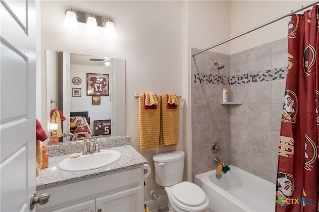 29121 Ismorada, San Antonio, TX 78260 - ensuite bathroom with vanity, shower / bath combo, and toilet