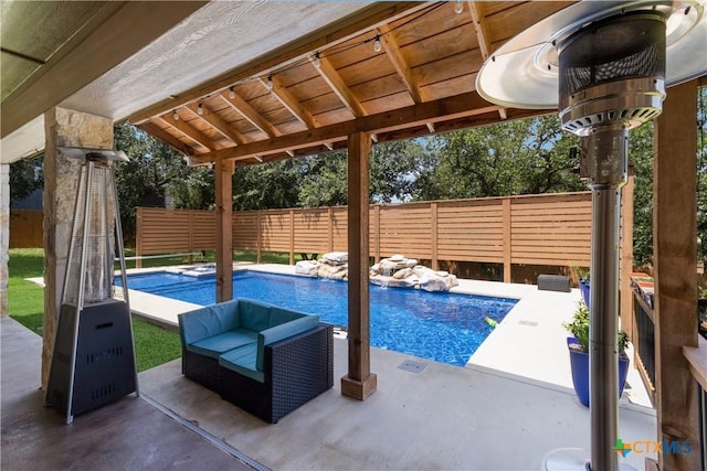 29121 Ismorada, San Antonio, TX 78260 - view of swimming pool with a fenced backyard and a patio area