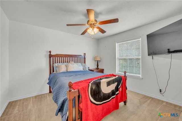 2506 Alamocitos Creek Dr, Killeen, TX 76549 - bedroom featuring carpet floors, baseboards, and a ceiling fan