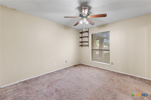 14311 Arrowood, San Antonio, TX 78233 - carpeted empty room with ceiling fan and a textured ceiling