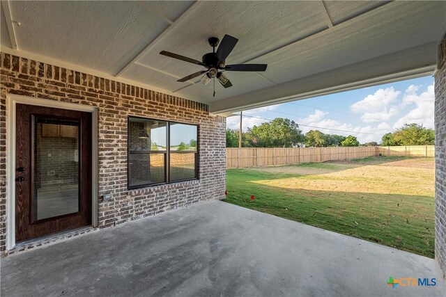101 Dana Point Rd, Lorena, TX 76655 - view of patio featuring ceiling fan
