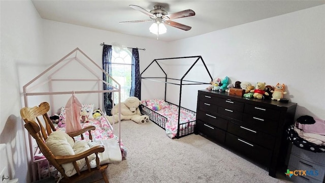 501 Mesquite Cir, Copperas Cove, TX 76522 - bedroom with carpet floors and ceiling fan