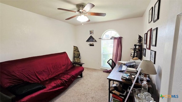 501 Mesquite Cir, Copperas Cove, TX 76522 - office area with carpet flooring and a ceiling fan