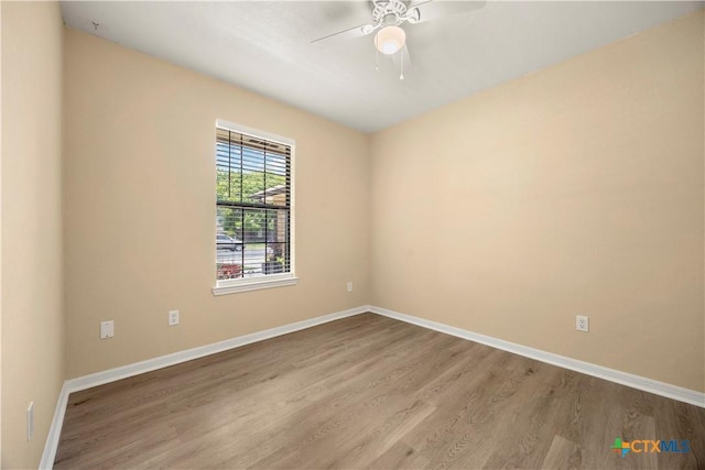 4408 Frontier Trl, Killeen, TX 76542 - spare room with wood finished floors and ceiling fan