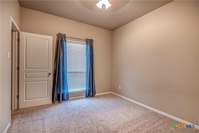 view of carpeted empty room