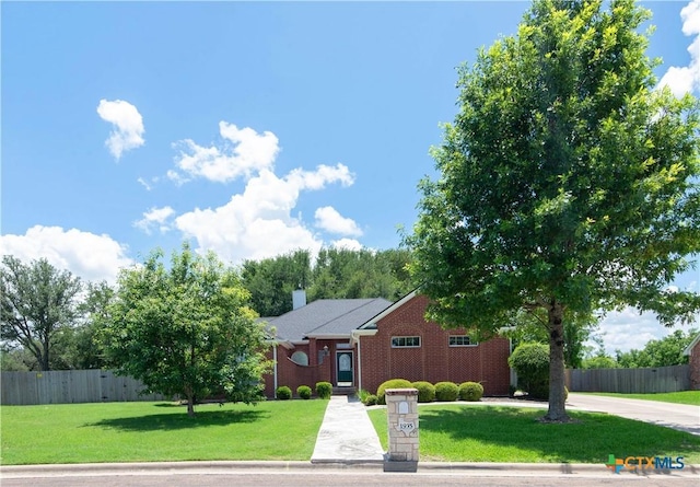 1935 Grandview Dr, Salado, TX 76571 - view of front of property with brick siding and a chimney