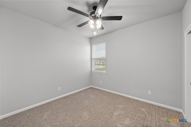 704 Seven Springs Dr, Temple, TX 76502 - carpeted empty room with baseboards and a ceiling fan