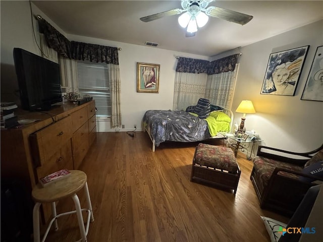 308 Avenue E Ave E, Victoria, TX 77901 - bedroom featuring wood finished floors and ceiling fan