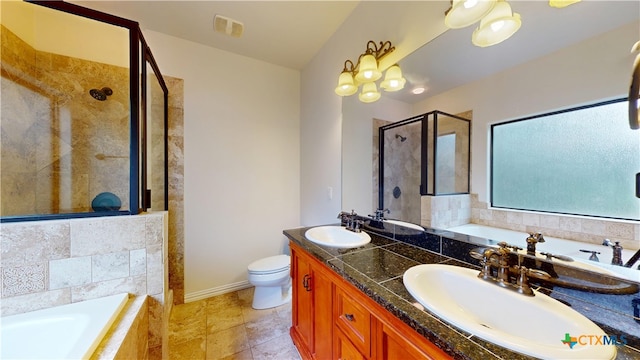 1802 Spring Valley Dr, Dripping Springs, TX 78620 - full bathroom with a shower stall, a garden tub, and double vanity