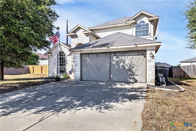 front facade featuring a garage