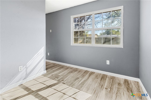 empty room featuring light hardwood / wood-style flooring