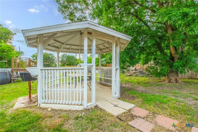 1109 Meadow Dr, Killeen, TX 76549 - view of yard featuring a gazebo and fence