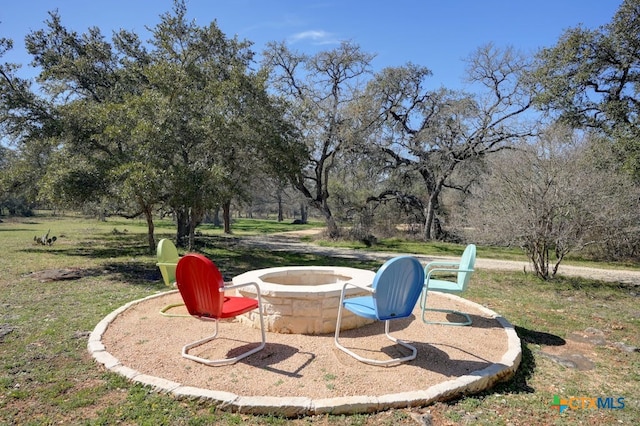 1100 Appalachian Trl, San Marcos, TX 78666 - view of yard with a fire pit