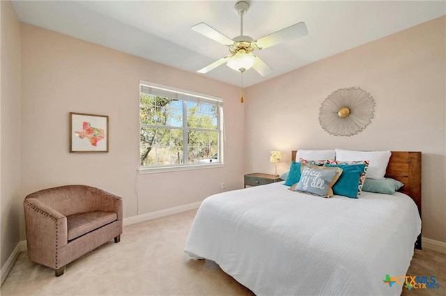 1100 Appalachian Trl, San Marcos, TX 78666 - carpeted bedroom with a ceiling fan and baseboards