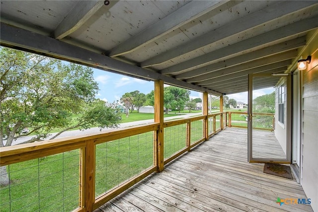 1551 Bayview Dr, Palacios, TX 77465 - wooden deck with a lawn
