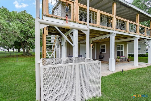 1551 Bayview Dr, Palacios, TX 77465 - exterior space featuring fence and stairs
